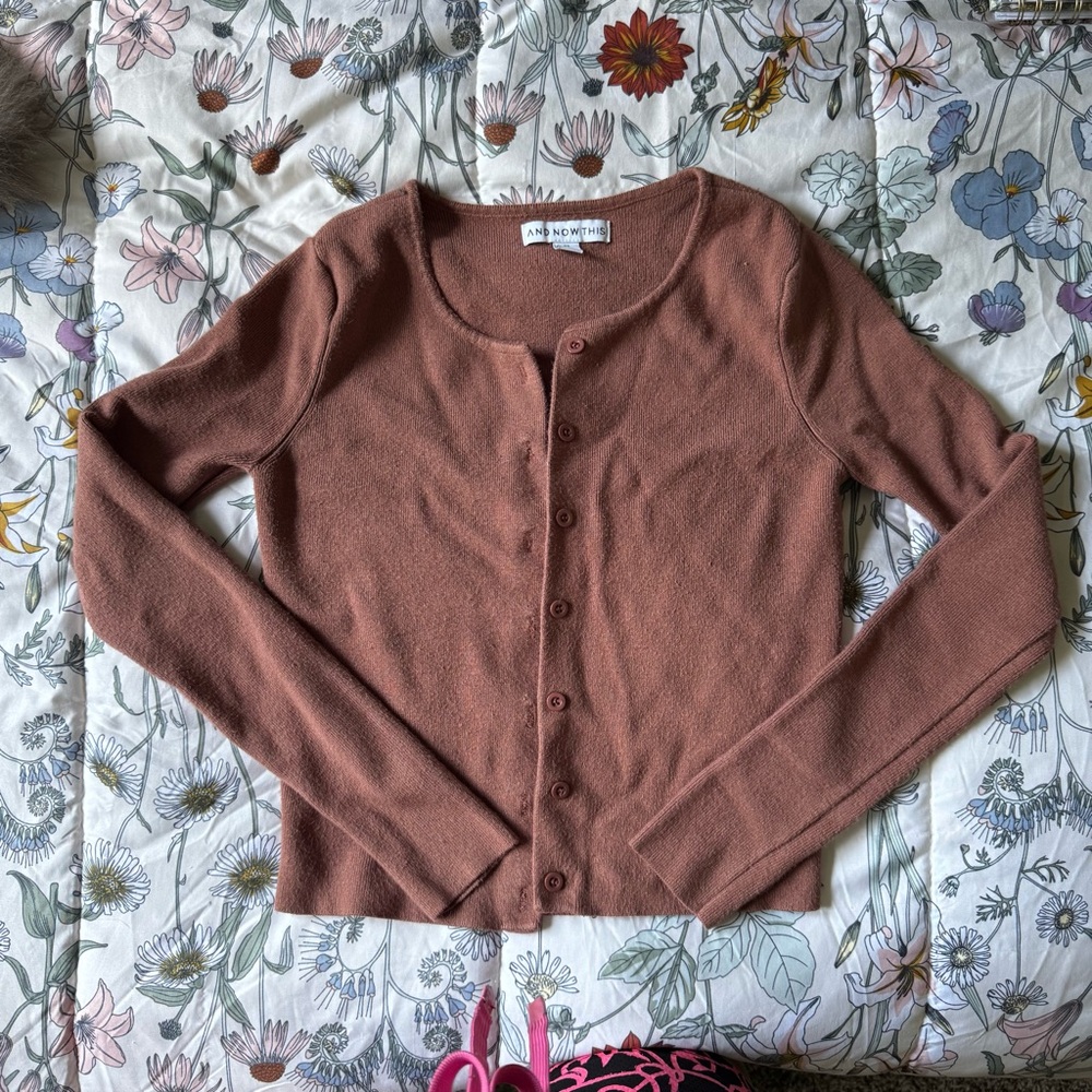 And Now This Cropped Cardigan Sweater